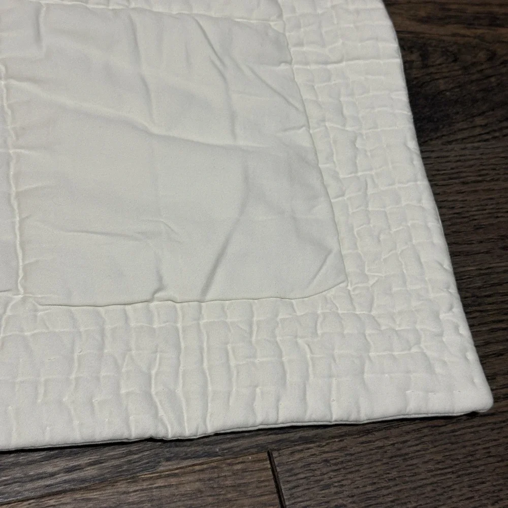 Boll & Branch Signature Handstitched Quilted Sham Standard Size White  x 2
